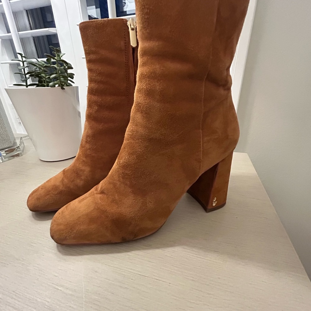 Sam Edelman Chestnut Suede Heeled Boots